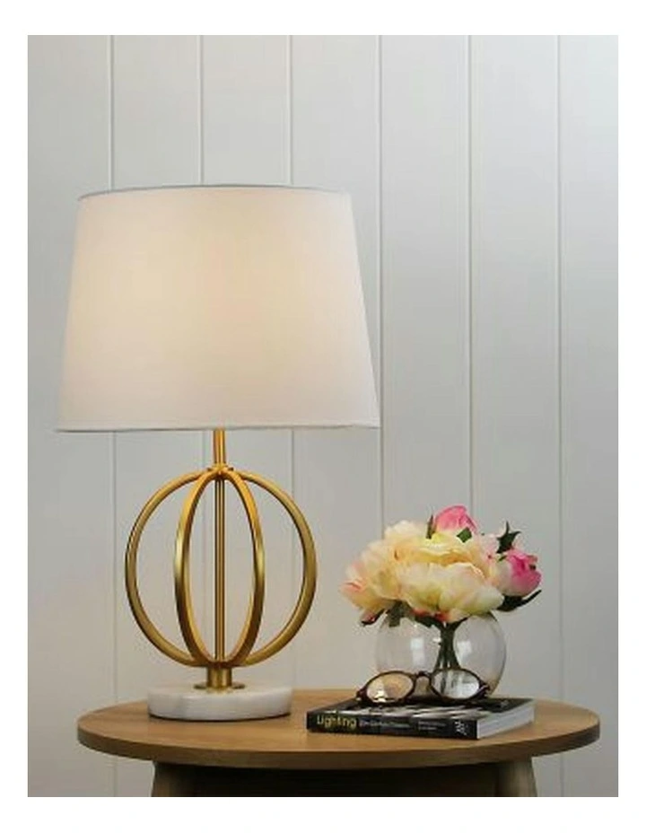 Loxton Table Lamp in White/Gold image 2