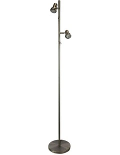 DAXAM LED Twin Adjustable Antique Brass Floor Lamp