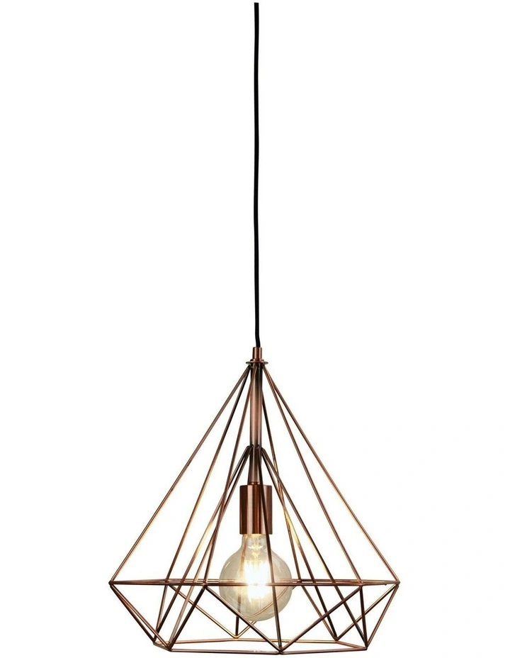 Lenox.38 Antique Copper Wire Pendant in Brown image 1