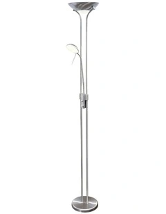 Buckley Dimmable Led Mother & Child Floor Lamp in Satin Chrome