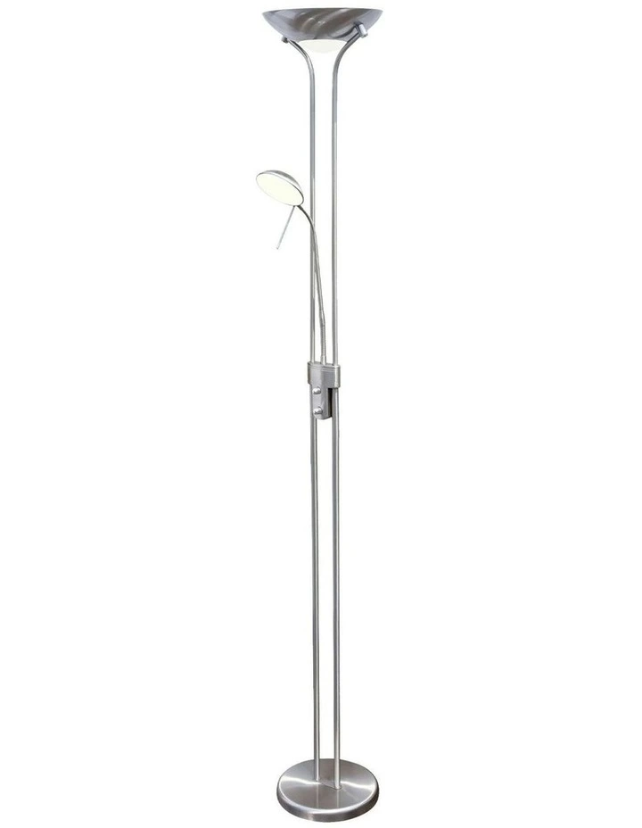 Buckley Dimmable Led Mother & Child Floor Lamp in Satin Chrome image 1