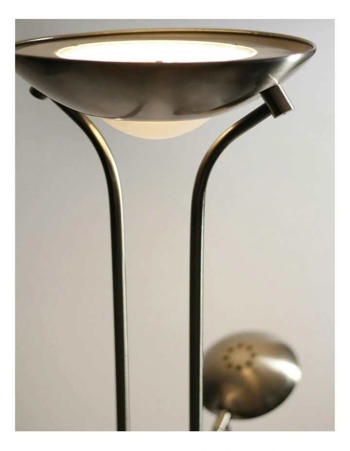 Buckley Dimmable Led Mother & Child Floor Lamp in Satin Chrome image 2