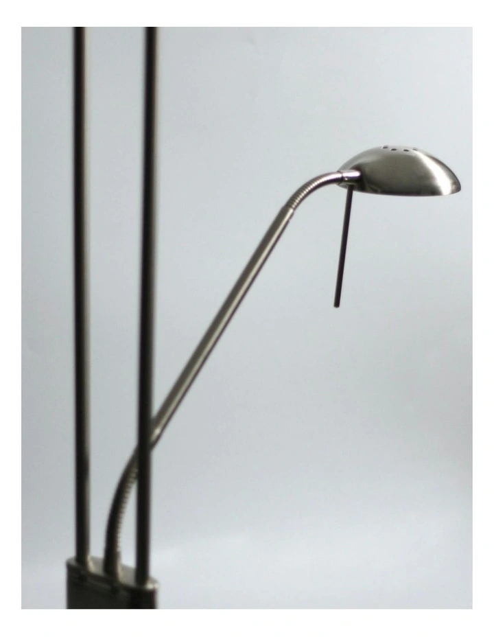 Buckley Dimmable Led Mother & Child Floor Lamp in Satin Chrome image 3