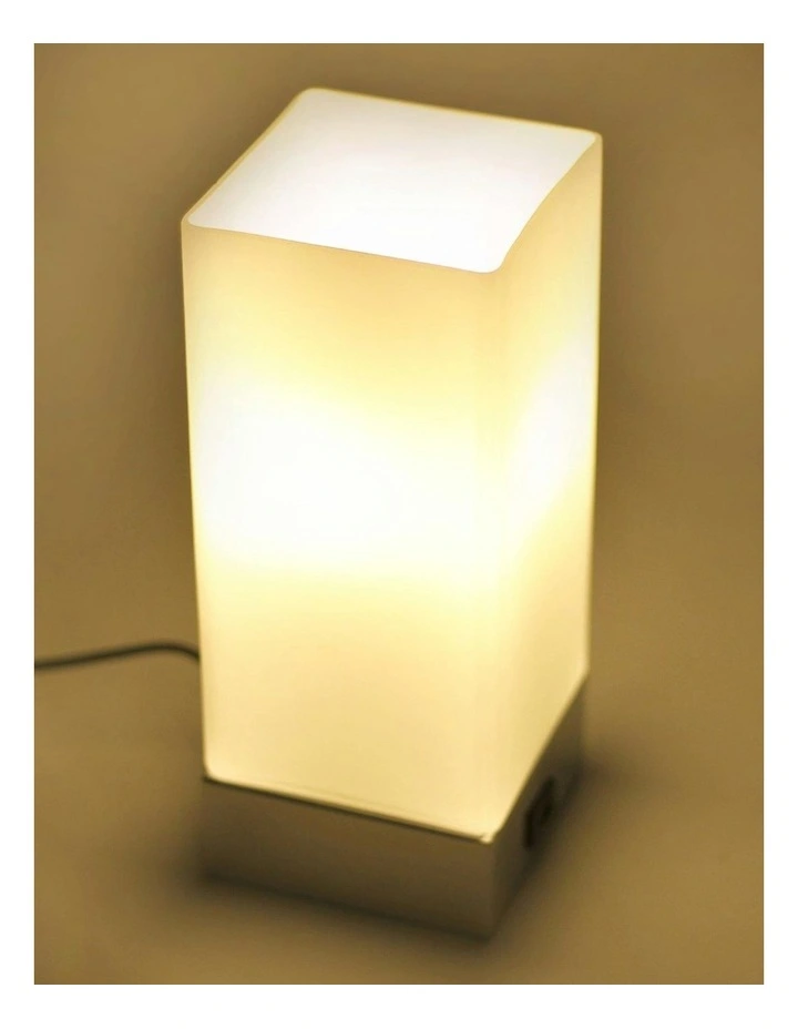 Jessica Rectangle Touch Lamp With USB Port in White image 7