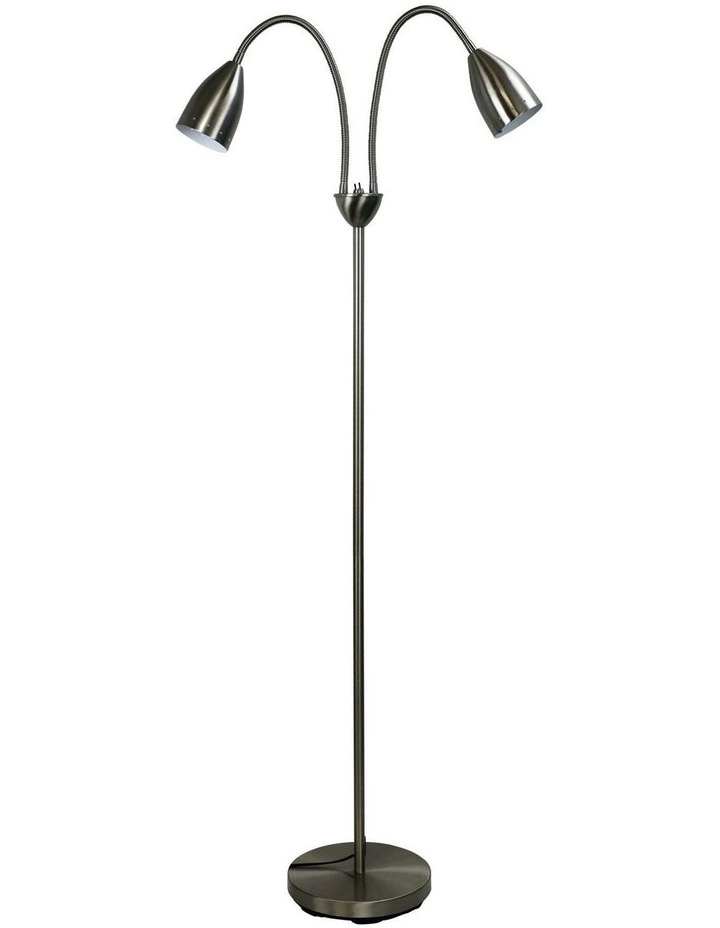 Stan Twin Floor Lamp in Brushed Chrome image 1