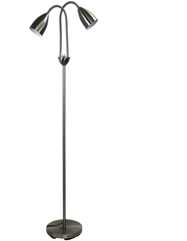 Stan Twin Floor Lamp in Brushed Chrome image 4