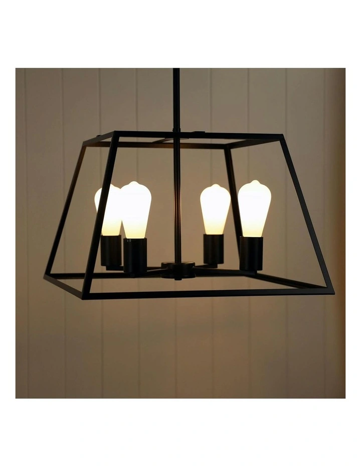 Southport 4 Lits Pendant Light in Black image 2