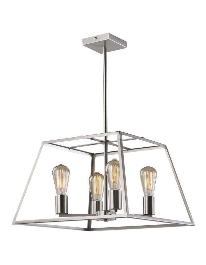 Southport 4 Lits Pendant Light Brushed Chrome image 1