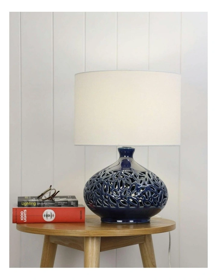 Douglas Ceramic Table Lamp in Blue image 3