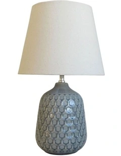 Daria Ceramic Table Lamp Grey