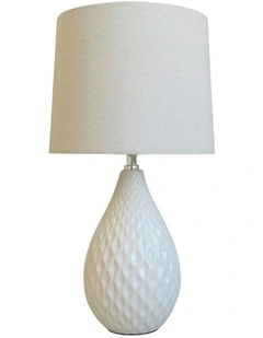 Danu Ceramic Table Lamp in White