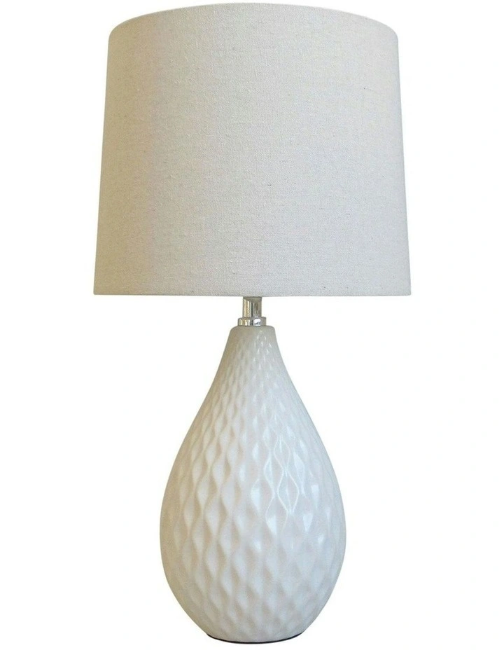 Danu Ceramic Table Lamp in White image 1