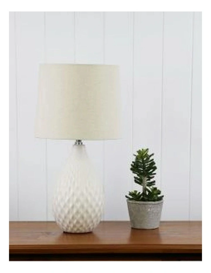 Danu Ceramic Table Lamp in White image 3