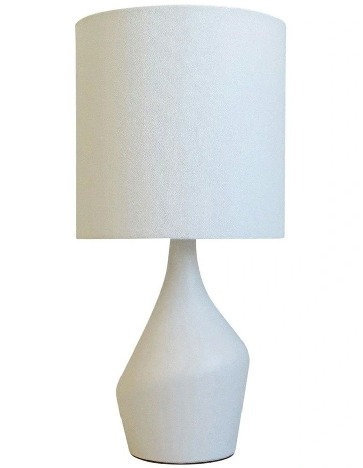 Zale Ceramic Table Lamp in White image 3