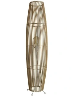 Matram Rattan Cane Floor Lamp in Natural