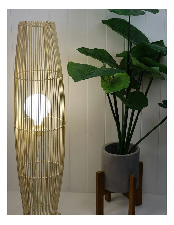 Matram Rattan Cane Floor Lamp in Natural image 2