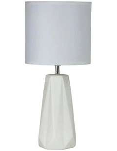 Shelly Ceramic Table Lamp in White