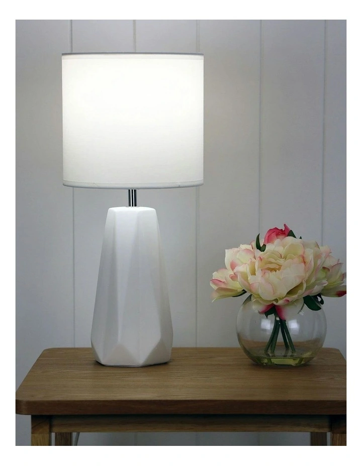 Shelly Ceramic Table Lamp in White image 2