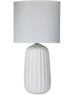 Benjy Ceramic Table Lamp 25cm in White