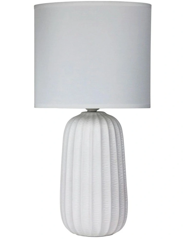 Benjy Ceramic Table Lamp 25cm in White image 1