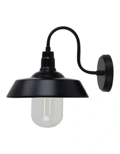 Hudson Barn Style Exterior Light Black