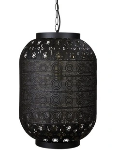 Alhambra Laser Cut Metal Pendant Light 35cm Black