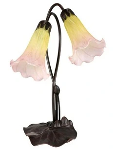 Twin Lily Table Lamp in Sunshine Blush