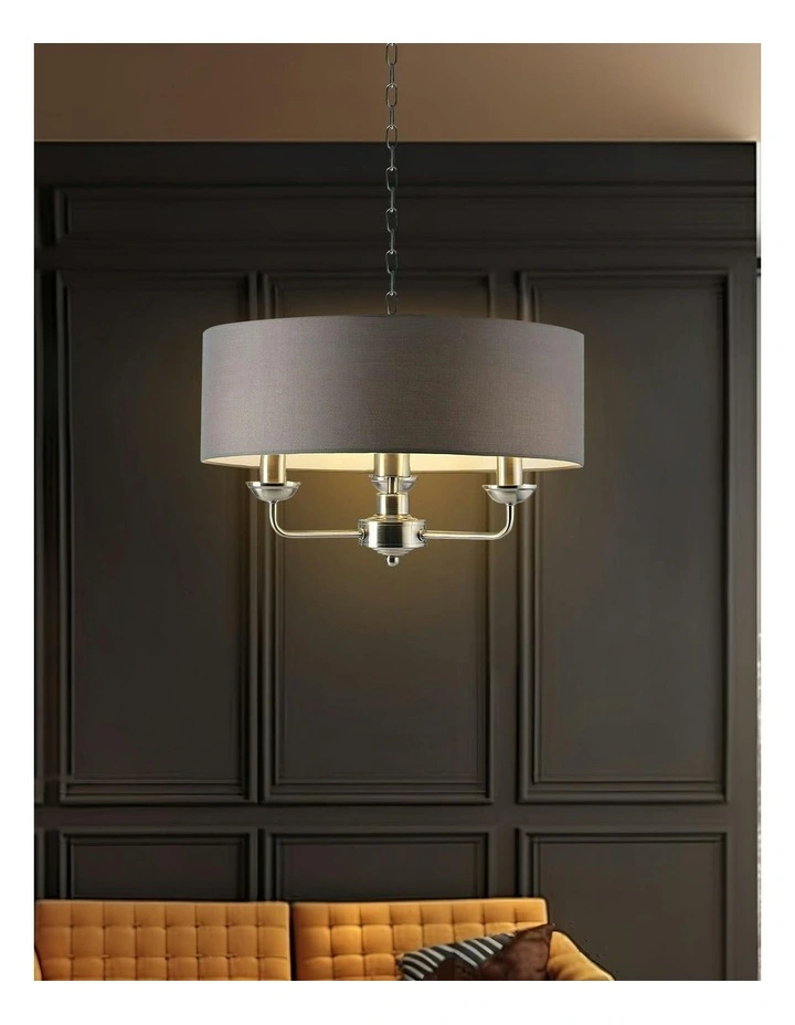 Beata Chandelier Light in Grey image 3