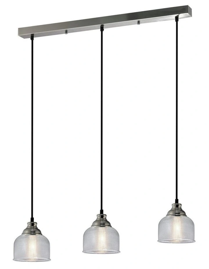 Aviva 3 Lgiths Pendant Light in Silver image 1