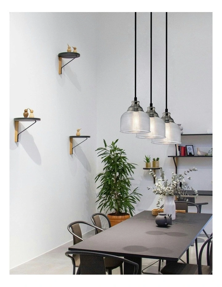 Aviva 3 Lgiths Pendant Light in Silver image 3