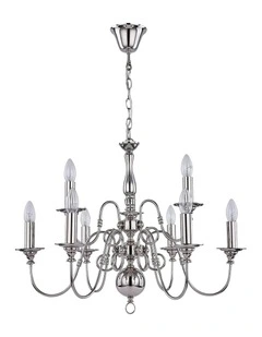 Ganeed Rustic 9-Light Pendant Light in Silver