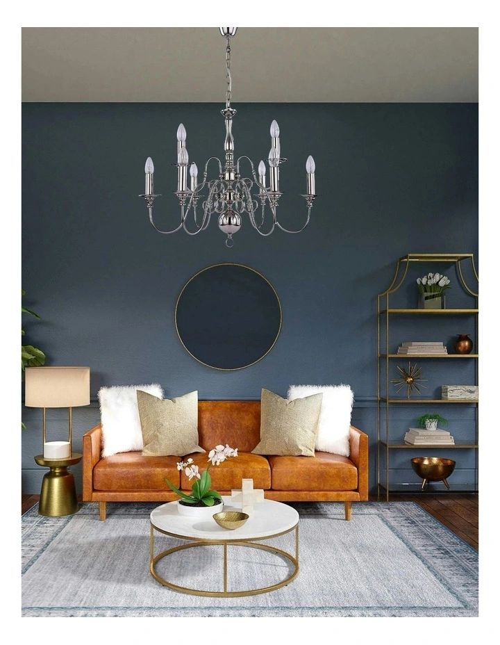 Ganeed Rustic 9-Light Pendant Light in Silver image 3