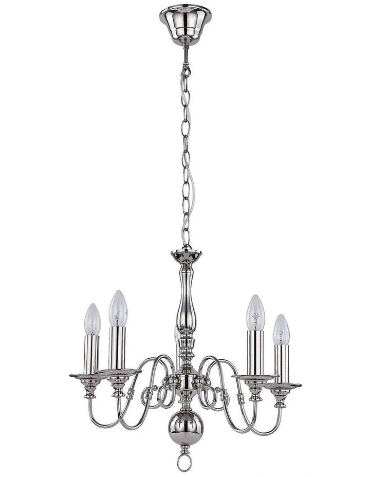 Ganeed Rustic 5 Pendant Light in Silver image 2