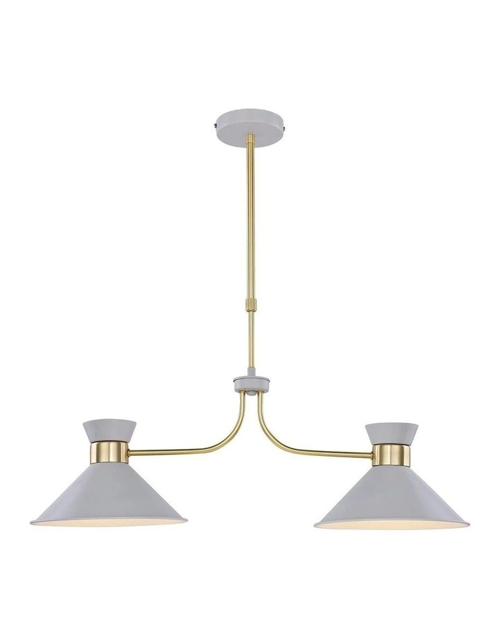 Baina 2 Light Pendant Light in White image 2