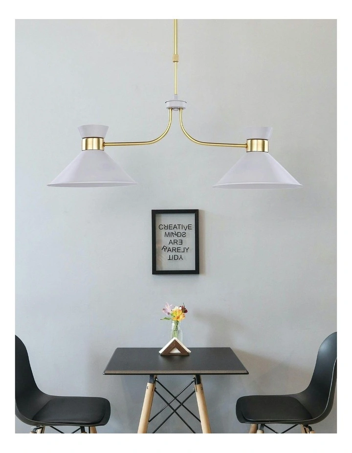 Baina 2 Light Pendant Light in White image 6