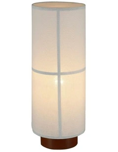 Ailsa Linen Table Lamp in White