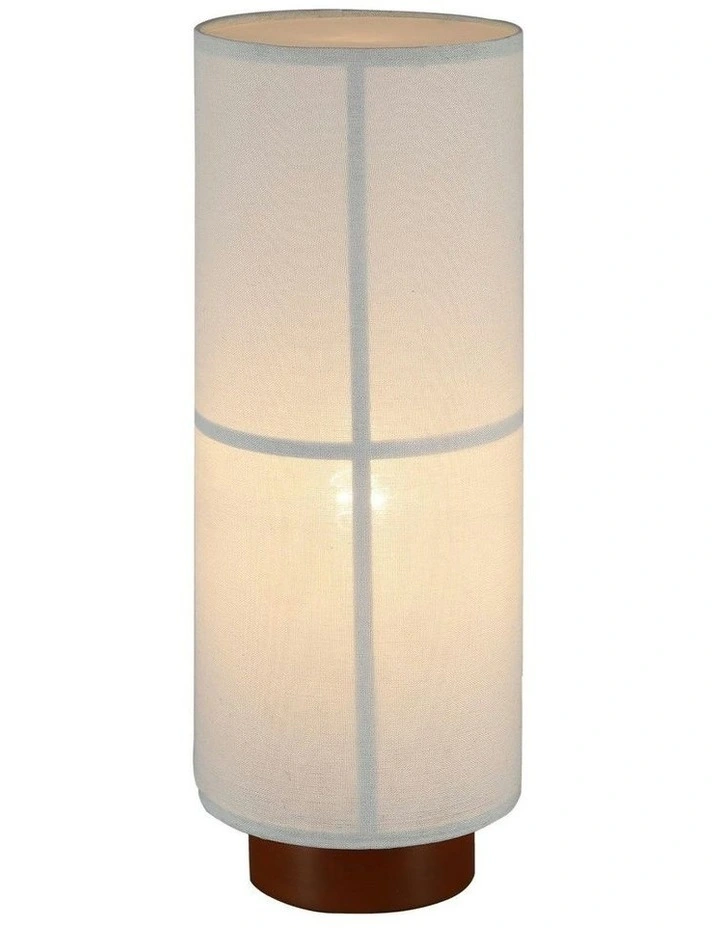 Ailsa Linen Table Lamp in White image 1
