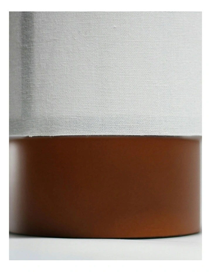 Ailsa Linen Table Lamp in White image 3