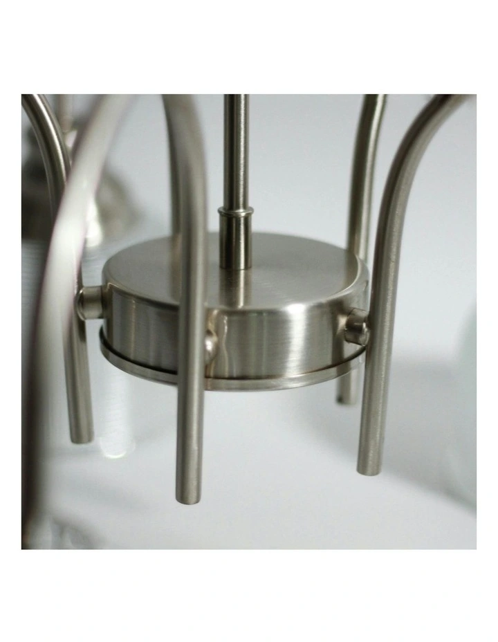 Aviva 5 Chandelier Light in Satin Chrome image 6