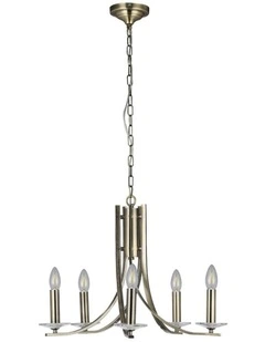 Corrine 5 Light Chandelier Light in Antique Brass