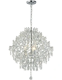 Baroque Chandelier Light Large in Chrome