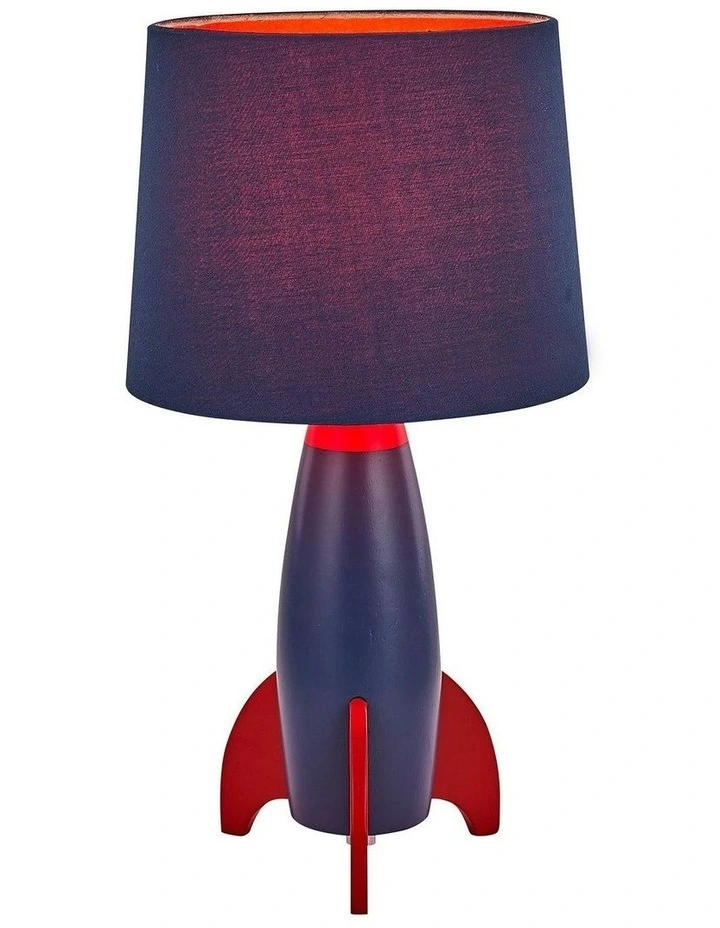 Rocketship Table Lamp in Blue image 1