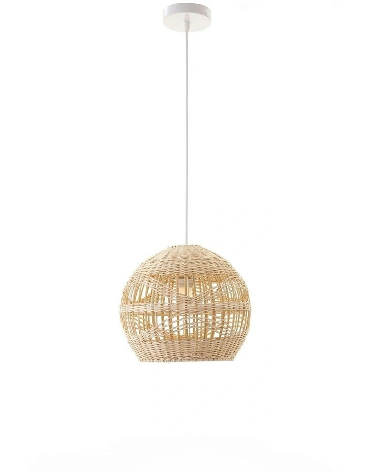 Adasha Rattan Pendant Light Small in Natural Ratten image 2