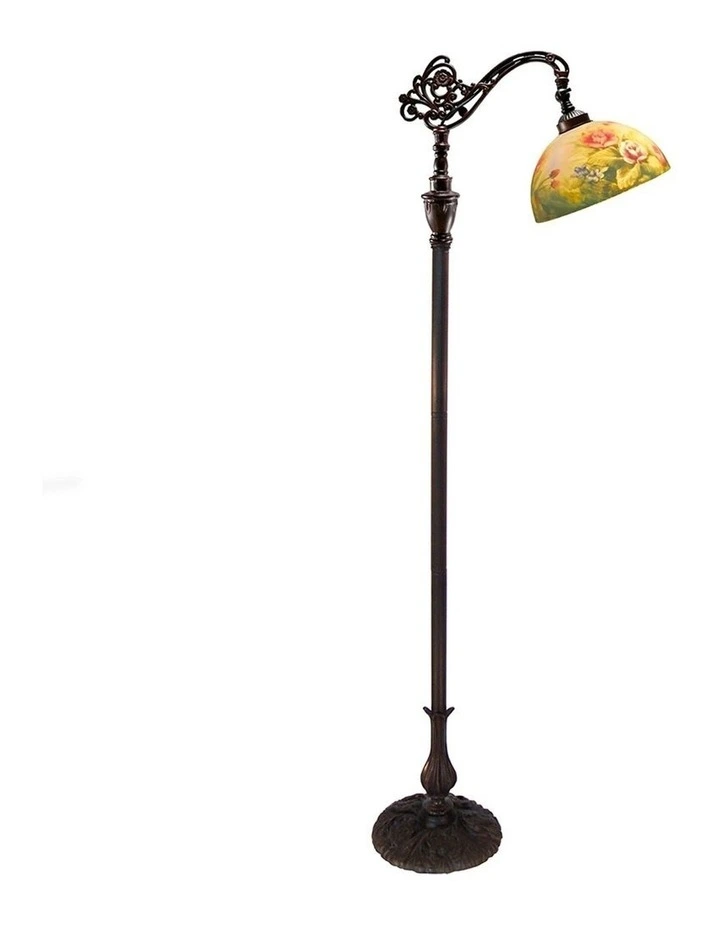 Hand Painted Downbridge Floor Lamp Yellow image 1
