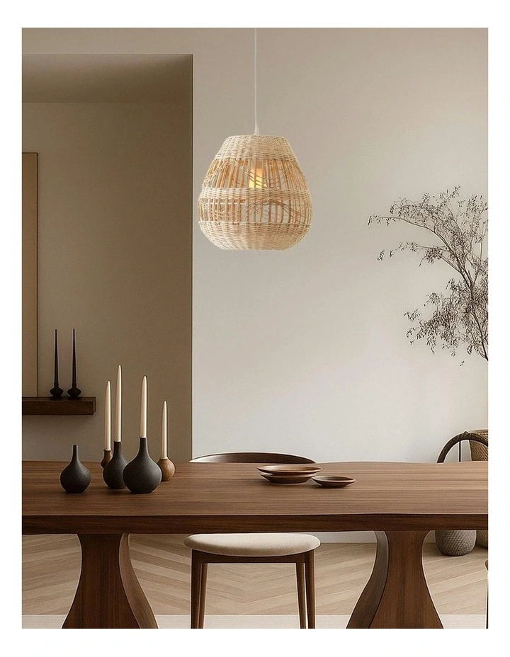 Shiri Rattan Pendant Light Small in Natural image 7
