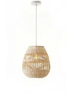Shiri Rattan Pendant Light Medium in Beige