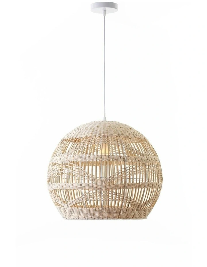Adasha Rattan Pendant Light in Natural image 1