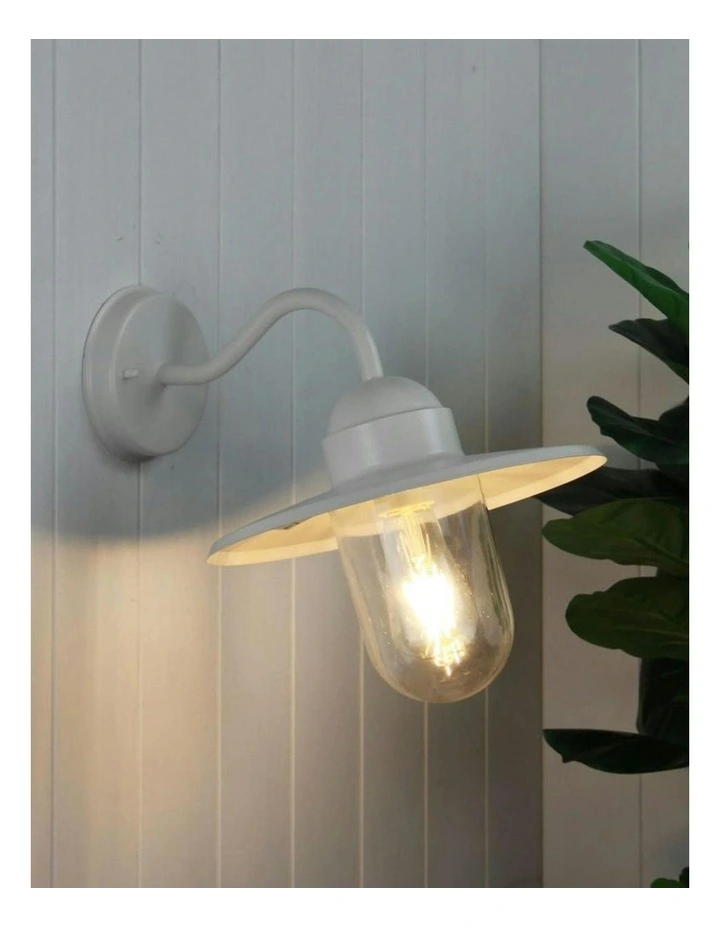 Alley Outdoor Wall Light Sandy in White image 3