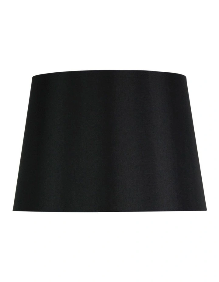 35cm Tapered Faux Satin Table Lamp Shade Black image 1