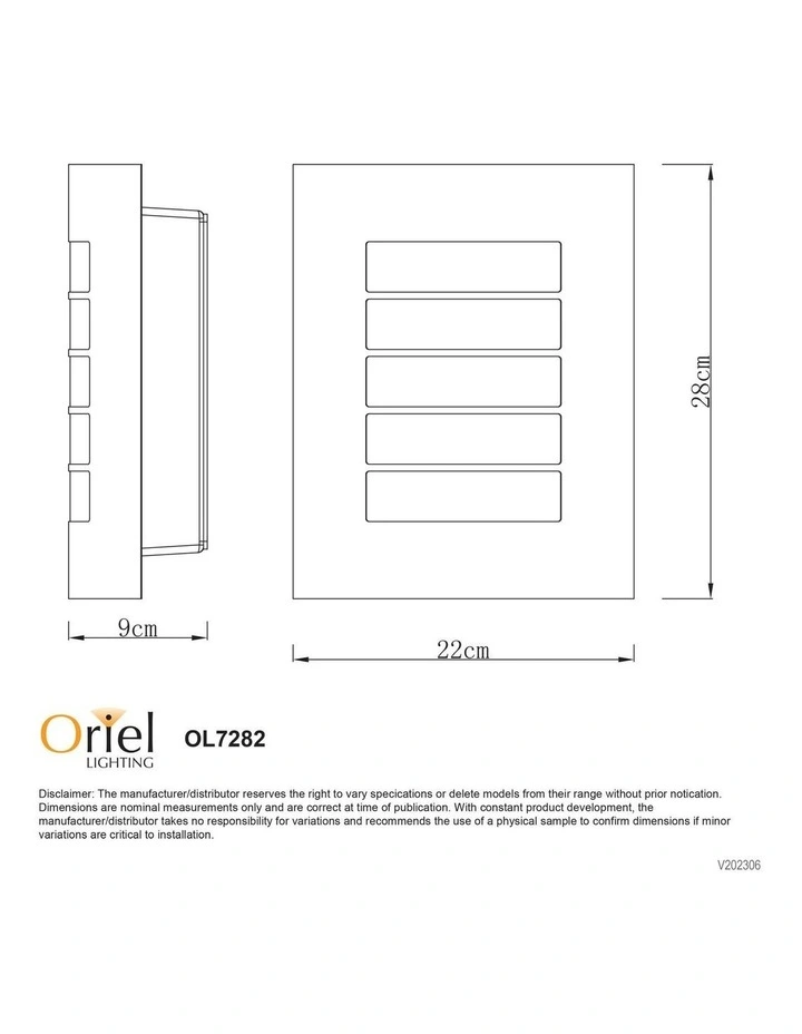 Cheeta Stainless Steel Exterior Light in Black image 3